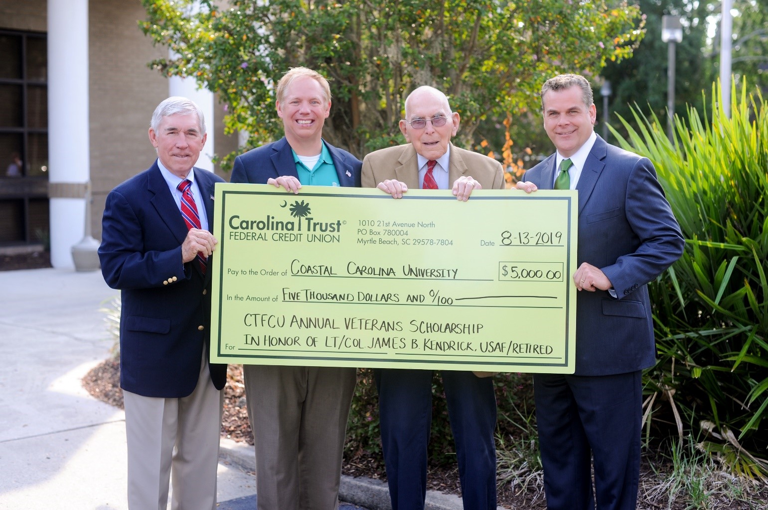 Carolina Trust Federal Credit Union Establishes Annual Veterans Scholarship