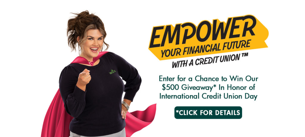 International Credit Union Day Sweepstakes Banner