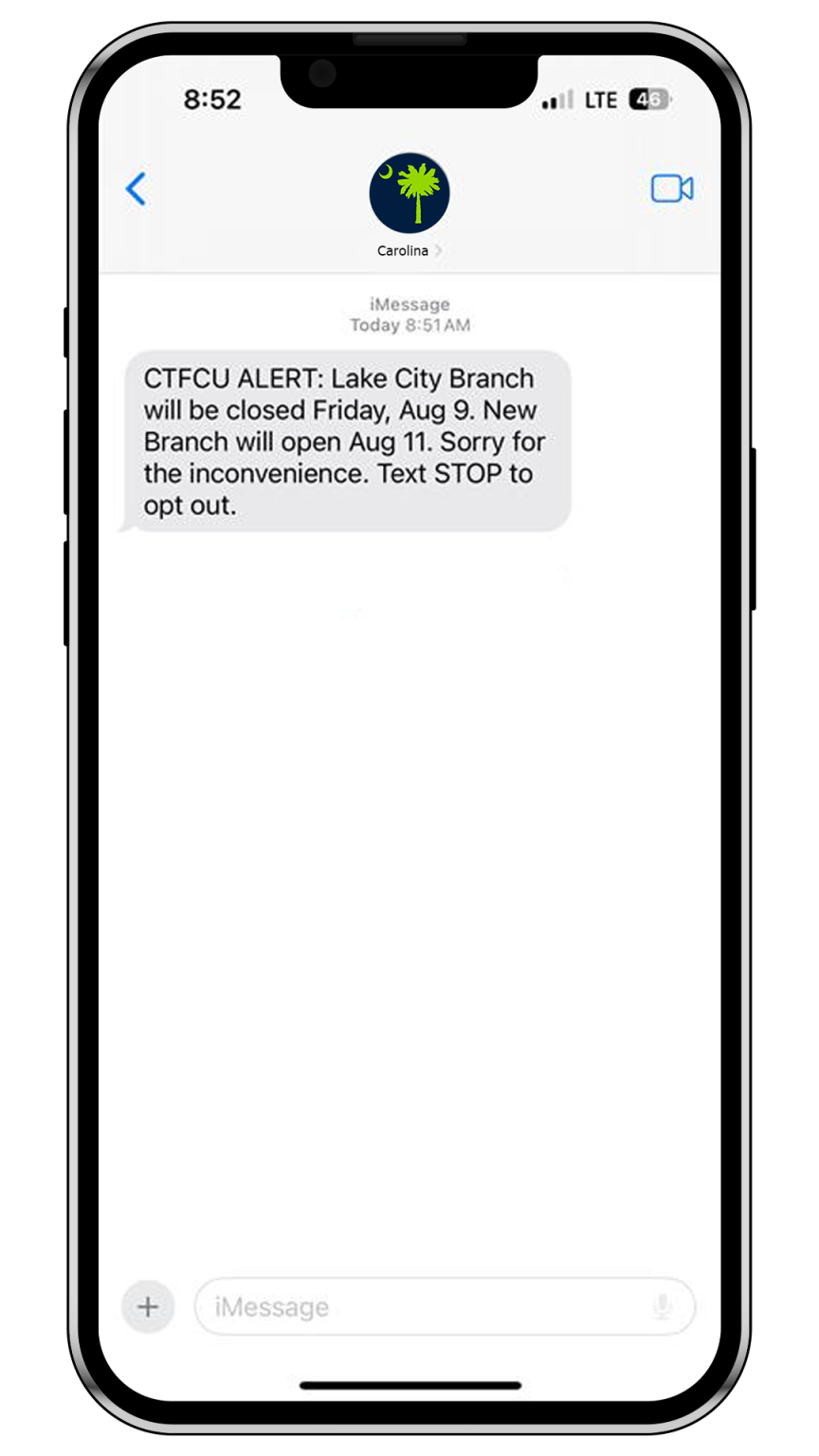 SMS Text Messaging - Carolina Trust Credit Union