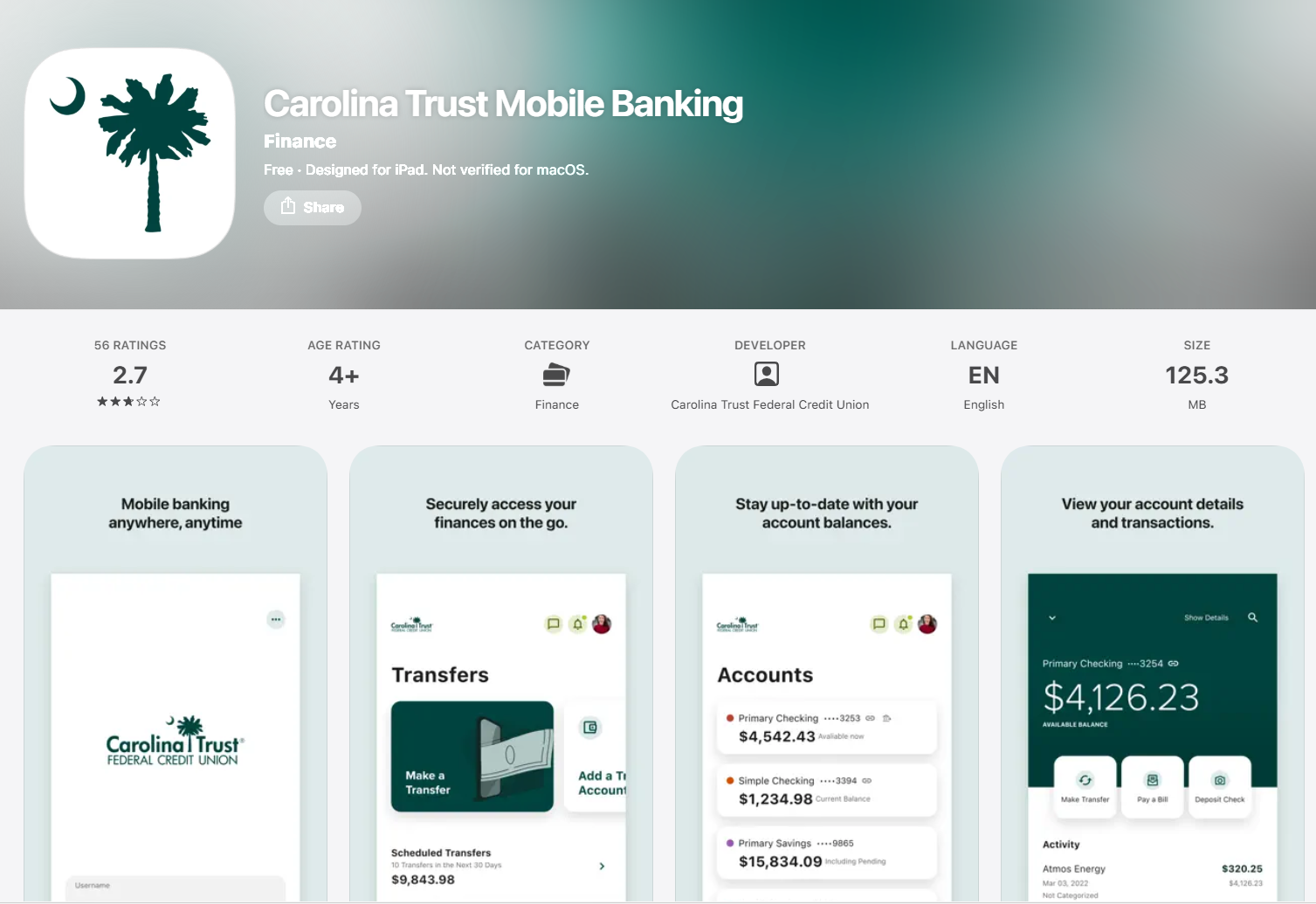 mobile banking apple
